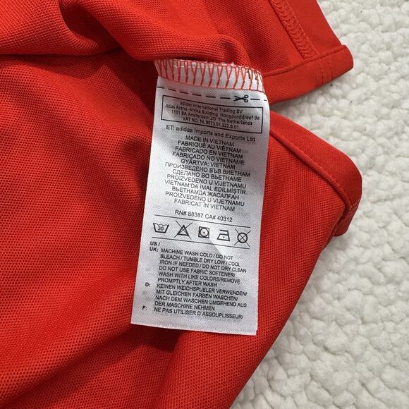 Adidas Golf Polo Shirt Mens XL Short Sleeve Solid Red Short Sleeve Performance - Picture 4 of 7